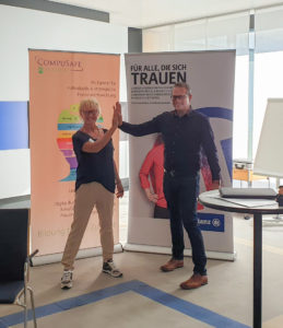 Anke Schnitzer und Andreas Lugauer beim Assessment