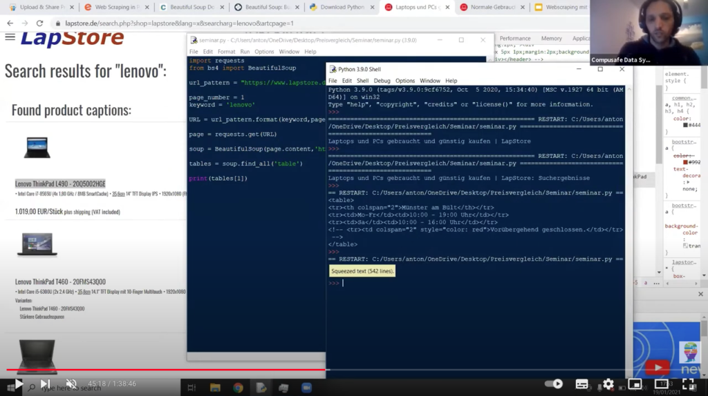 Webscrapping mit Python - OpenLearning Seminar mit Mounir Affifi #OpenLearning Weiterbildungsangebot