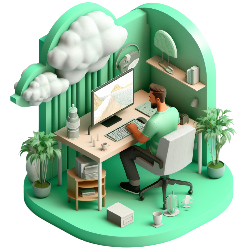 Cloud Architect Cloud Engineer CompuSafe Isometrische Illustration