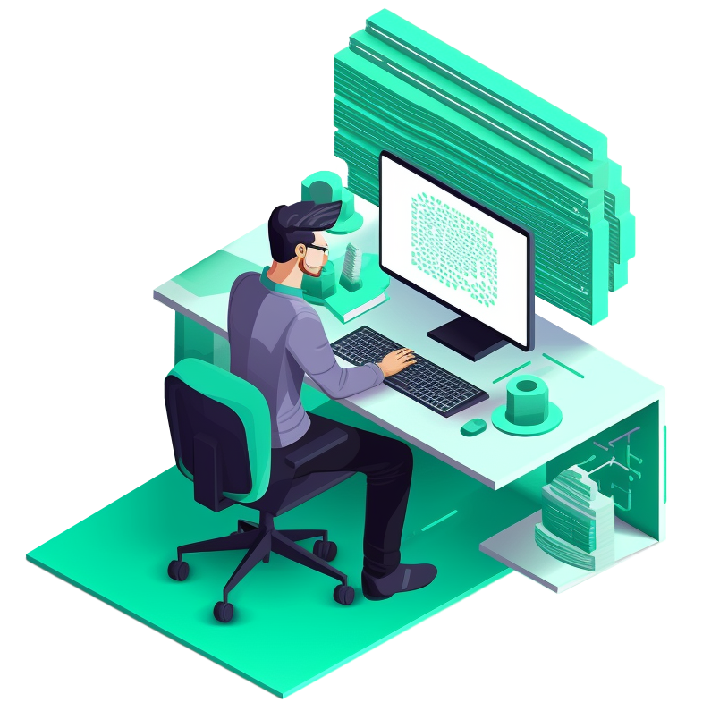 Software Developer CompuSafe Isometrische Illustration