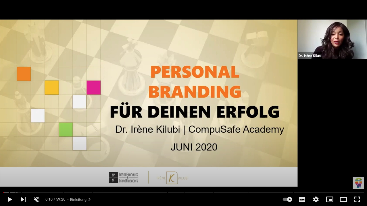 Personal Branding für deinen Erfolg - OpenLearning-Seminar mit Dr. Irène Kilubi