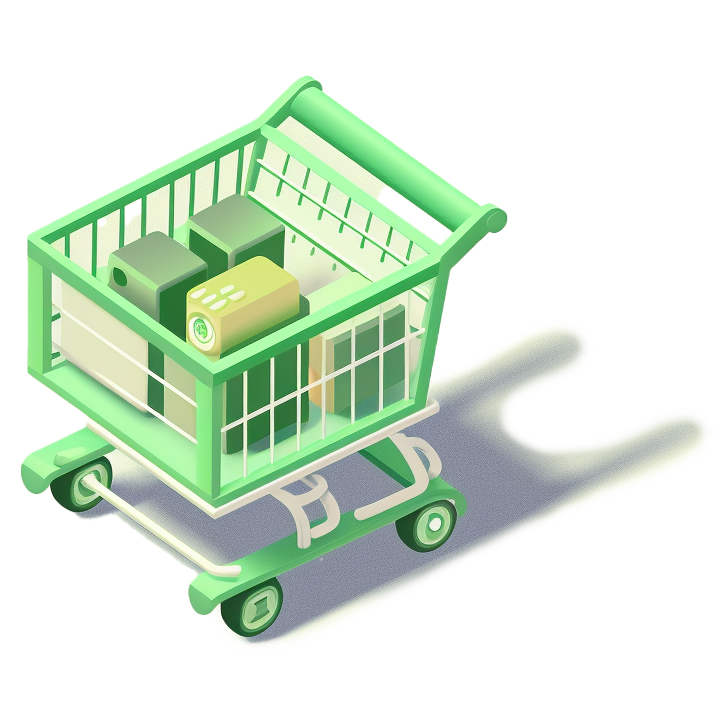 Shopping Cart Corporate Benefits Isometrische Illustration