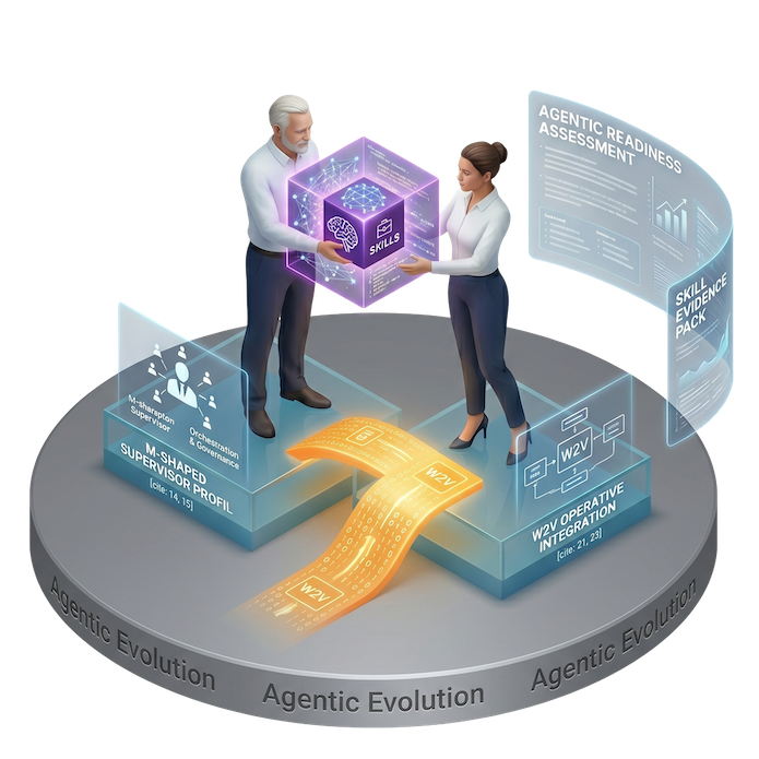 Agentic Evolution isometrische Illustration